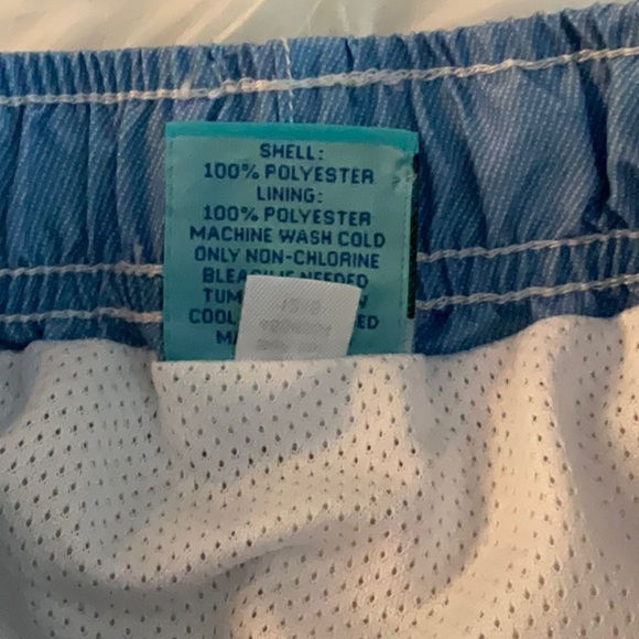 J Khaki Striped Sailboat Kids Swim Shorts - Picture 6 of 6